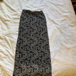 Topshop Black Floral Maxi Skirt